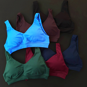 Bralette de punto sin costuras, sujetador triangular inalámbrico, sujetadores suaves para mujer, ropa interior básica con tirantes ajustables - Product Image 4