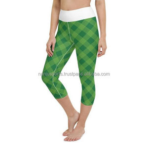 Nuevos pantalones de Yoga transpirables de cintura alta para mujer, mallas deportivas estampadas ajustadas de cintura media, ropa activa de entrenamiento para gimnasio de punto - Product Image 2