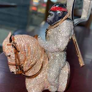 Colgante 3D de Lujo con Diseño de Planeta de los Simios, Estilo Hip Hop, Personalizado, con Moissanita VVS, Chapado en Oro, Plata 925, Engaste de Garra - Product Image 6