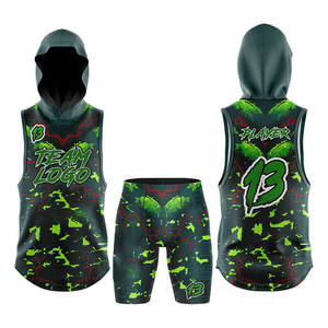 Uniforme de football 7V7 pour hommes et jeunes, sublimation personnalisée, uniforme de compression 7on7, maillots de jeu, shorts extensibles 7 sur 7, OEM - Product Image 1