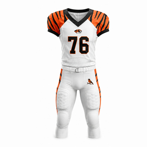 Uniforme de Fútbol Americano Unisex para Adultos, Estilo Moderno y Cómodo, con Logotipo Personalizado, 100% Poliéster, Elástico en Cuatro Direcciones - Product Image 1