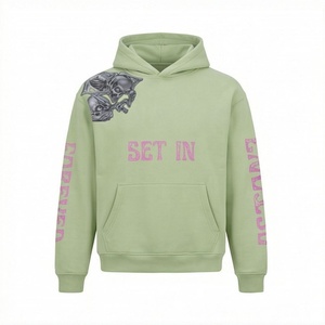 Hoodie surdimensionné élégant pour homme, design vintage délavé avec poche avant, confortable, personnalisable pour l'hiver. - Product Image 1