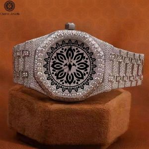Charm Jewells Montre de luxe pour homme, boîtier en acier inoxydable, cadran analogique de 40 mm, mouvement mécanique en verre, résistant à l'eau 10 bars, automatique - Product Image 1