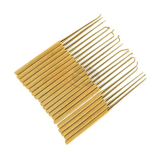 Ensemble de micro-dissecteurs 20 pièces, instruments de neurochirurgie plaqués or, kit de dissection chirurgicale de précision professionnel pour le cerveau - Product Image 3
