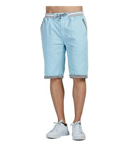 Shorts en jean taille haute pour femme, style décontracté, couleurs unies, en tissu éponge brodé, anti-plis, taille élastique - Product Image 2