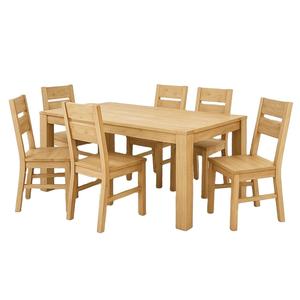 Elegante Juego de Comedor de 8/6 Piezas, Duradero, Ecológico, Fácil de Montar, OEM Disponible, Hecho en Vietnam, Madera Maciza Moderna - Product Image 1