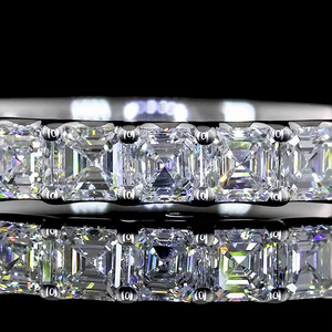 แหวนเพชรทรงแอสเชอร์เพาะเลี้ยงในห้องปฏิบัติการ ชุบโรเดียม ทอง 10K 14K 18K เงิน 925 935 - Product Image 2