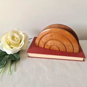 Versatile wooden tissue holder case multiuse napkin box for dining table bathroom organizer decor accessory - Product Image 5