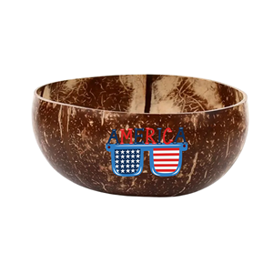 Tazón de Coco para Comida, Ensalada, Bocadillos, Diseño Patriótico Impreso en 3D para el 4 de Julio, Día de la Independencia, de Vietnam - Product Image 3