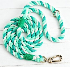 Premium Eco-Friendly Adjustable <b>Dog</b> <b>Leash</b> with Animal Pattern Bowknot Decoration 100% Cotton Material Modern Style - Product Image 1