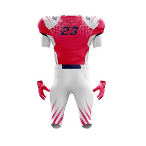 Men American Football <b>Pants</b> <b>Padded</b> Red Belt Closure Athletic Fit Adult All Seasons Polyester Solid Color - Product Image 1