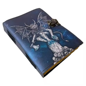 Diario de Cuero con Diseño de Dragón, Hecho a Mano, Clásico, Retro, con Páginas Decoradas, Estilo Grimoire, con Borde Rústico, Cuaderno de Dibujo Vintage, Tapa Dura - Product Image 3