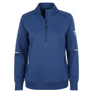 Vestes de Blouse Médicale en Polaire à Fermeture Éclair 1/4, Modèle Pull, Chaudes, avec Poignets Côtelés, Fabrication Personnalisée, Prix de Gros pour Hôpitaux - Product Image 2