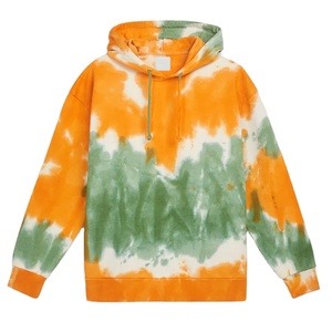 เสื้อฮู้ดผ้าฟลีซเนื้อนุ่ม ระบายอากาศได้ดี 100% ผ้าฝ้าย ย้อมสีแบบไท-ได  รักษ์โลก เหมาะสำหรับฤดูใบไม้ผลิ มีกระเป๋าเสื้อ สำหรับผู้ชายและผู้หญิง แขนยาว อุ่นสบาย มีเชือกผูก - Product Image 1