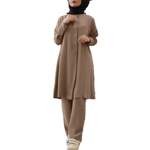 Conjunto deportivo de dos piezas de alta calidad OEM para mujer, ropa modesta, transpirable y de ajuste perfecto. - Product Image 5