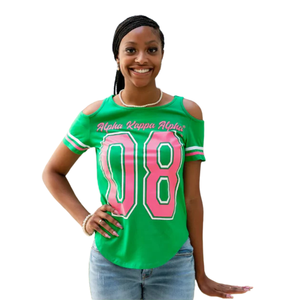 T-shirt imprimé à épaules dénudées pour femme, haut à manches découpées tendance, en coton premium, décontracté, à manches courtes, avec motif graphique - Product Image 5