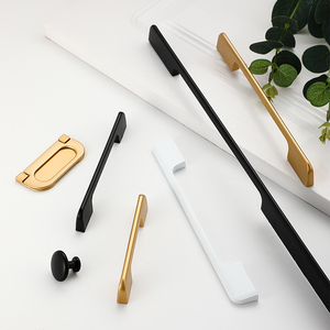 Extra-Long Modern Minimalist Black Aluminium Alloy Wardrobe <b>Door</b> Handles One Meter Gold Drawer Cabinet <b>Door</b> <b>Knobs</b> Furniture - Product Image 1