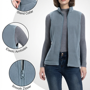 Chaleco Polar Ligero para Mujer, Personalizable, Sin Mangas, para Invierno, Casual, Deportivo, para Exteriores, con Logotipo Personalizado, Precio Bajo - Product Image 4