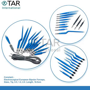 Pinces électriques chirurgicales bipolaires à pointe baïonnette avec câble en acier inoxydable, coagulation de classe II RS SURGICAL - Product Image 3