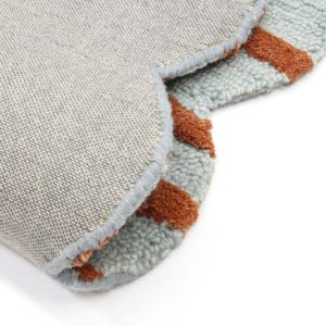 Tapis texturé fait main Z&H Home, en laine bouclée, antidérapant, doux pour les animaux, design personnalisé, pour salon et chambre à coucher - Product Image 4