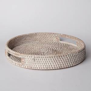 Hand Woven Natural Crafts Home <b>Kitchen</b> Decor Storage Rattan Serving <b>Trays</b> Cheap Price From Vietnam for Export - Product Image 5