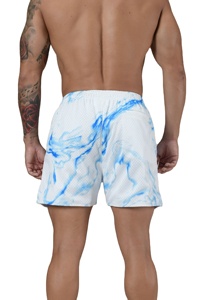 2025 Summer Hot Sale Solid Beach Shorts Workout Polyester Running Mesh Quick Dry <b>Windproof</b> Breathable for Men - Product Image 3