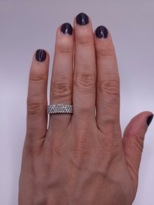 1.05 CT Diamond Band <b>Ring</b> 18K Gold Plated Women | for Certified IGI Vs1 | Elegant Wedding Anniversary Stackable Bridal Jewelry - Product Image 1