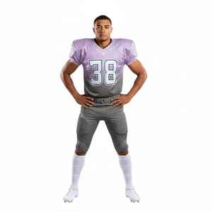 Fabrication d'uniformes de football américains en polyester de qualité supérieure 100% avec un design de sublimation personnalisé. - Product Image 1