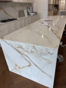 MiyaStone Wholesale 3D Printed Calacatta Gold Quartz Big Slab for High-<b>end</b> Hotel & Villa Project - Product Image 4