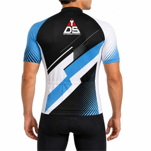 Maillot de cyclisme personnalisé pour homme, respirant, séchage rapide, coupe-vent, léger, manches courtes, pour le vélo, 100% coton - Product Image 2