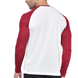 T-shirt personnalisé pour homme en polyester à col rond et manches longues, maille respirante, tissu confortable, tenue décontractée pour l'entraînement, vente en gros - Product Image 4