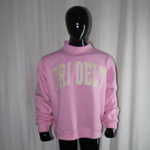 Sweat-shirts TRI DELTA à col montant 450 GSM, broderie personnalisée avec nom, coupe ample et oversize, 100% coton molletonné French Terry - Product Image 1