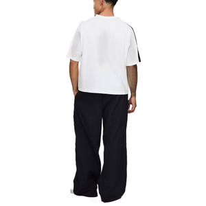 T-shirt streetwear oversize à panneaux raglan pour homme, 100 % coton, avec empiècements latéraux contrastants, coupe décontractée, OEM - Product Image 2