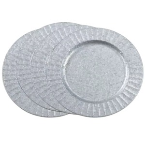 Plato de lujo para cena, platos de servir de acero inoxidable, bandeja para servir alimentos, platos base, bandeja redonda metálica para catering y bodas - Product Image 2