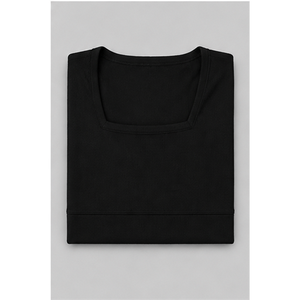 เสื้อยืดคอกลมแขนยาวทรงปกติสีดำสำหรับผู้หญิง รุ่น WTS-0159 - Product Image 6