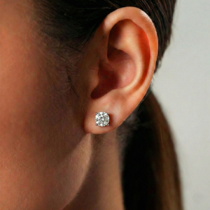 Pendientes de Diamantes de Laboratorio de 1.00 Quilates, Corte Brillante Redondo, Oro de 10K y 14K, Ligeros, Estilo Único, Venta al Por Mayor - Product Image 1