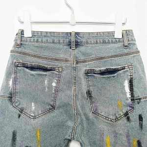 Pantalones Cortos Vaqueros Anchos de Verano de Alta Calidad OEM para Hombre, con Estampado Personalizado y Lavado Ácido - Product Image 2