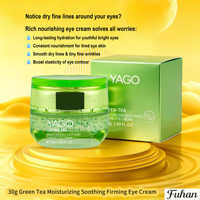 Crème Contour des Yeux Raffermissante et Réparatrice au Thé Vert, Extrait de Tremella PGA, Hydratante, Atténue les Ridules, Effet Lifting, Rafraîchissante, Anti-rides