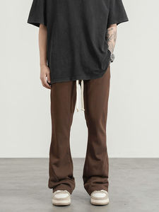 Pantalon de survêtement homme surdimensionné et ample, coupe large, personnalisé, délavé à l'acide, 380 g/m², uni - Product Image 3