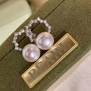Bucket Style Natural White Pearl 11-12mm Earrings 925 Silver Inlay Thickened Ear Buckle Slightly Flawed <b>Matching</b> Gift <b>Box</b> - Product Image 2