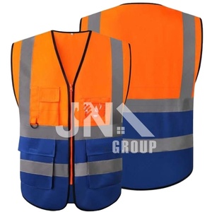 เสื้อกั๊กสะท้อนแสงเสื้อกั๊กนิรภัยสำหรับผู้ชายผู้หญิงเสื้อทำงานสะท้อนแสงหลากสี - Product Image 3