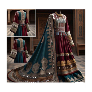 Vestido tradicional afgano para mujer, hecho a mano, largo, de moda étnica, bajo MOQ, directo de fábrica, marca privada, envío rápido - Product Image 4