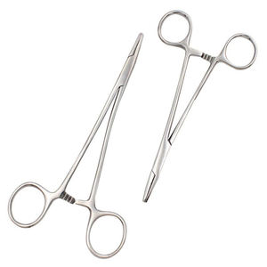 Pinces Kelly courbées pour chirurgie vétérinaire, pinces à verrouillage en acier inoxydable, autoclavables, certifiées CE, INSTRUMENTS - Product Image 1