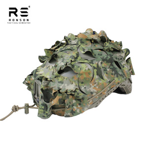 M19 NFP-green Belanda kamuflase layar sutra dicetak helm cepat taktis penutup penulis Airsoft dapat disesuaikan perjalanan memancing - Product Image 1