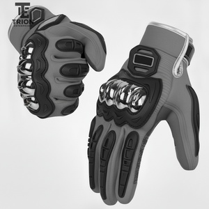 High Quality PU Leather Full <b>Finger</b> Racing Gloves Unisex Motorbike Cycling <b>Bike</b> Sport Riding Customizable Motorcycle Gloves Men - Product Image 3