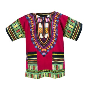 เสื้อเชิ้ตดาชิกิแอฟริกัน CRAFTSHUB คุณภาพเยี่ยม ผ้าฝ้าย 100% น้ำหนักเบา ระบายอากาศได้ดี ทรงปกติ เหมาะสำหรับการสวมใส่แบบดั้งเดิม สำหรับทั้งชายและหญิง - Product Image 1