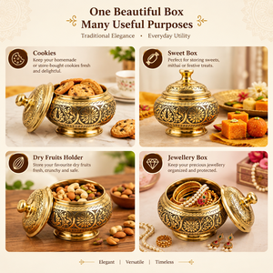 Cremeras de Latón Grabadas a Mano con Tapa de Cúpula con Patrón Floral Ornamentado para Decoración de Comedores Tradicionales, Hoteles y Regalos al por Mayor - Product Image 4