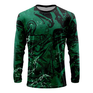 Chemise de protection solaire à manches longues en polyester et élasthanne pour hommes, designs personnalisés, protection UV SPF UPF 50+, rashguard, t-shirts de pêche et de natation - Product Image 5