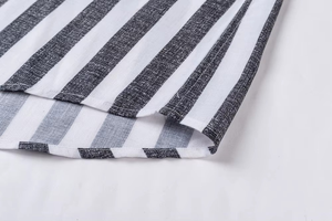 เสื้อเชิ้ตแขนสั้นลายทางสไตล์ฮาวายสำหรับผู้ชาย เสื้อเชิ้ตผ้าลินินลายทางลำลองทันสมัยสำหรับผู้ชาย เหมาะสำหรับใส่ไปชายหาดในฤดูร้อน - Product Image 2