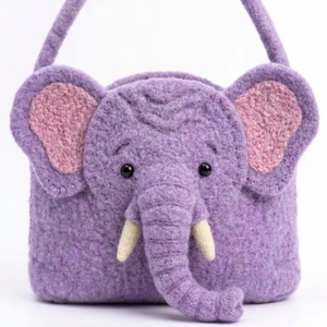 กระเป๋าสะพายไหล่รูปช้างแฟชั่น ทำมือจากไมโครไฟเบอร์รักษ์โลก ปิดด้วยซิป บุด้วยหนังแท้ ความจุ 16 ลิตร รับผลิตแบบ OEM จำนวนมาก - Product Image 1